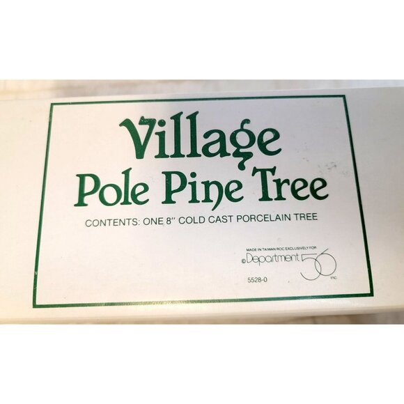 VTG 1991 Dept 56 Heritage Village 8'' Pole Pine Tree 5528-0 Cold Cast Porcelain - Picture 8 of 8